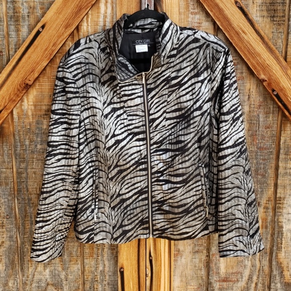 City Girl Black & Silver Fun Jacket XL - Picture 1 of 8